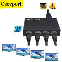 HDMI-compatible 2.0 Splitter 1 in 4 Out Full HD 4-Port Hub Repeater Amplifier Converter For HDCP 4K Dual Display HDTV DVD PS 4 3 2024 - buy cheap