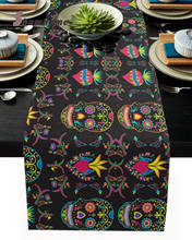 Mexican Skull Table Runner Wedding Table Decor Party Dining Table Runner Home Hotel Decoration Tablecloth Placemat 2024 - buy cheap