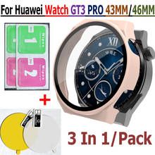 ​For Huawei Watch GT3 PRO 46MM Case Cover Smart Bracelet Watch Screen Film Glass PMMA Protectors Frame for huawei gt3 pro shell 2024 - buy cheap
