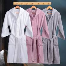 Home Hotel Men Bathrobe Winter Male 100%Cotton Terry Towel Warm Dressing Men's Soft Long Bath Robes Wedding Bridesmaid Robe 2024 - buy cheap