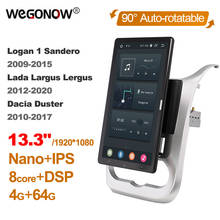 Rádio para carro 1920*1080 ownice android 10.0, para renault logan 1 1999-2015, dacia, duster, 2011-2017, unidade principal, tela ips rotativa 2024 - compre barato