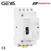 Contator manual geya, contator modular ac, 4p, 16a, 20a, 25a, 4no ou 2no2nc, 220v/230v, 50/60hz 2024 - compre barato