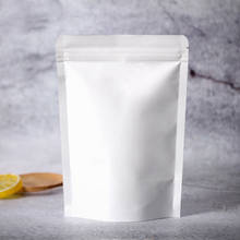 Bolsa de papel de aluminio blanco HARDIRON, bolsa sellada con cierre hermético para embalaje de té y alimentos, de pie 2024 - compra barato