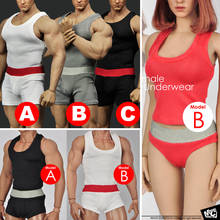 MCTOYS F-058 F-059 XL01 1/6 Female/Male Cotton Vest+Underwear Suit Men Vest Suit For 12'' Strong M34 Action Figure Body 2024 - buy cheap