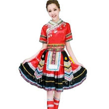 Disfraz de baile para niña y mujer, traje Hmong Miao, vestido chino tradicional antiguo, conjunto de ropa de talla grande Miao Hmong, 2015 2024 - compra barato