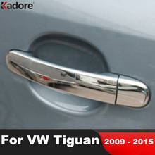 Capa cromada para maçaneta automotiva, acessórios para volkswagen 2009 2010 2011 2012 2013 2014 abs 2024 - compre barato