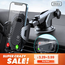 INIU Sucker Car Phone Holder Mount Stand GPS Telefon Mobile Cell Support For iPhone 13 12 11 Pro Max X 7 8 Xiaomi Huawei Samsung 2024 - купить недорого