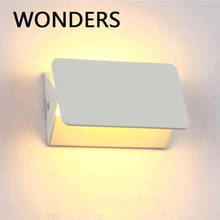 Lámpara LED blanca moderna de pared, luminaria Simple ajustable para mesita de noche, dormitorio, decoración del hogar, luz de pared del salón, de aluminio, 5W, 10W, 16W 2024 - compra barato