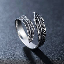 Retro Creative Open Feather Stainless Steel Ring Men and Women Jewelry Punk Viking Odin Crow Feather Ring Men's  Gift 2024 - buy cheap