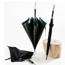 Длинный винтажный Зонт 120 см, большие мужские зонты в полоску с ручкой для гольфа, 8 к, с защитой от ветра и дождя 2024 - купить недорого