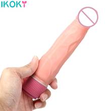 Ikoky-vibrador realista, brinquedo sexual para mulheres, ideal para estimulação do ponto g, clitóris, vibração, à prova d'água 2024 - compre barato