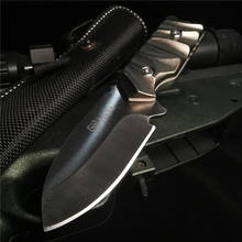 Faca de bolso de aço inoxidável, faca de caça portátil de acampamento, afiada e durável, alça de aço inoxidável, com capa de faca de náilon 2024 - compre barato