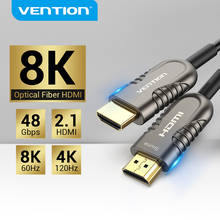 Vention-cabo hdmi 2.1, 8k, fibra ótica, ultra alta velocidade, para hd, tv box, projetor, ps4 2024 - compre barato