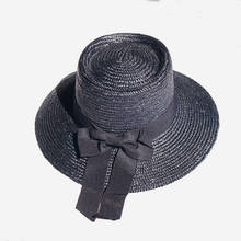 New Elegant Church Hat For Women Summer Beach Sun Protection Straw Hats Pink Wedding Hat Bucket Wholesale 2024 - buy cheap