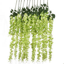 Artificial Silk Wisteria Vine Ratta Silk Hanging Flower Wedding Decor,6 Pieces 2024 - buy cheap