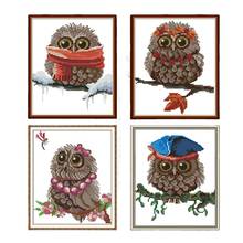 Owl Patterns Cross-stitch Kits for Embroidery Kits DMC DIY Crafts 14CT 11CT Aida Fabric Printed Canvas Cross-stitch Needlework 2024 - buy cheap