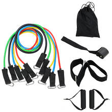 11Pcs Resistance Bands Set Yoga Exercise Fitness Band Rubber Loop Tube Bands Gym Pilates Home Body Training Workout Supplies 2024 - buy cheap