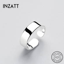 INZATT  Smooth Surface Ring Minimalist Style For Charm Women Party High Quality Real 925 Sterling Silver Fine Jewelry Brincos 2024 - buy cheap
