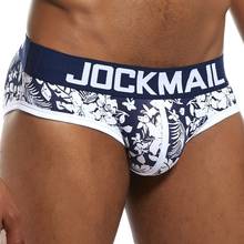 JOCKMAIL Men Underwear Briefs Mens Print Underpants Cueca Masculina U Pouch Male Panties Mens briefs Gay Underwear Ropa Pants 2024 - buy cheap