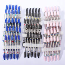 10pc/Set Pink Ceramic Milling Cutter Nail Drill Bits for Manicure Drills Electric Cuticle Remove File Nail Art Tools Accessories 2024 - buy cheap