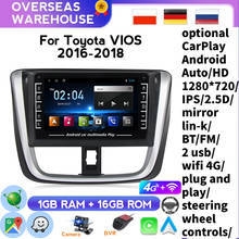 2 Din Car Radio GPS Auto Stereo 8"screen Car Radio For Toyota Vios Yaris 2014 2015 2016 2017 Android 8.1 Video Multimedia Player 2024 - buy cheap