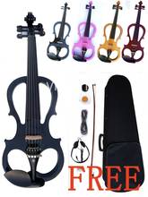 Las piezas del tono fino de la recogida silenciosa del violín eléctrico 6 cuerdas 4/4 incluyen el nuevo Color dorado #8-21 color negro 2024 - compra barato