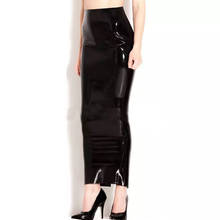 2022 Women Latex Long Pencil Skirts Elegant Slit Aesthetic High Waist Skirt Female Leather PVC Sexy Slim Bodycon Lolita Skirts 2024 - buy cheap