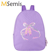 Mochila de ballet infantil para meninas, bolsa escolar de ombro bordada para academia e sapatos 2024 - compre barato