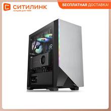 Корпус ATX THERMALTAKE H550 TG RGB, Midi-Tower, без БП, черный