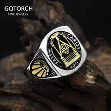 S925 Sterling Silver Men Ring Religious Belief Ring Thai Silver Vintage Fashion Punk Cool Men Wide Ring Jewelry 2024 - buy cheap
