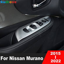 Para nissan murano 2015 2016 2017 2018 abs fosco interruptor de elevador janela da porta interior capa guarnição adesivos estilo do carro acessórios lhd 2024 - compre barato