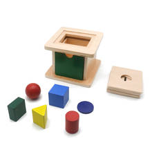 Montessori Object Permanence Box Sensorial Material Shape Imbucare Box Juguetes Montessori Educational Wooden Toys F0964H 2024 - buy cheap