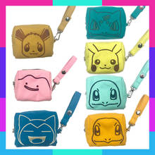 TAKARA TOMY Anime Peripheral Children Cartoon Cute Coin Purse Pokemon Pikachu Snorlax Eevee Decoration unique purse mini bag 2024 - buy cheap