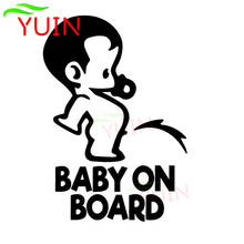 Car Sticker Baby Warning Decals on The Cars Fashion PVC Auto Accessories Rear Windshield Decoration Waterproof Cartoon Stickers 2024 - buy cheap