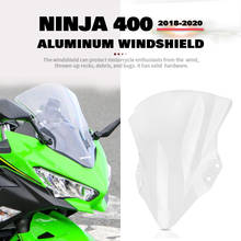 Ветровой экран для мотоцикла Kawasaki Ninja 400 250 2018 2019 2020 2021, ветровое стекло, передний экран Ninja400 Ninja250, ветровой дефлектор 2024 - купить недорого