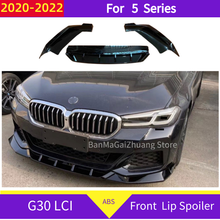 Front Lip Spoiler For BMW 5 Series G30 LCI 2020-2022 525i 530i 540i ABS Sport Front Bumper Splitter Trim 3 PCS 2024 - buy cheap