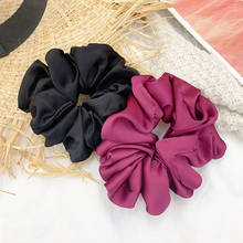 Oversized Stain Hair Scrunchies Women Silk Scrunchie Elastic Hair Bands Girls Headwear Donut Grip Loop Ponytail Holder Headband 2024 - buy cheap