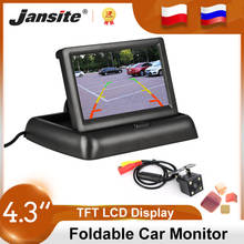 Jansite 4.3 inch Foldable Car Monitor TFT LCD Display Cameras Reverse Camera Parking System for Car Rearview Monitors NTSC PAL 2024 - buy cheap