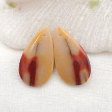 Natural Stone Mookite Jasper Water Droplet Earring Bead 28x15x5mm 6g Semiprecious Fashion Jewelry Women Earrings Accessories 2024 - buy cheap