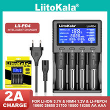 Liitokala lii-pd4 lii-PD2 lii-202 lii-402 Battery Charger 18650 3.7V 21700 Charger ,14500 26650 1.2V AA  NiMH Battery Charger 2024 - buy cheap