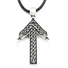 Colar com pingente norse runas de joias teiwaz, colar masculino deus guerreiro runas de amuleto odin raven 2024 - compre barato