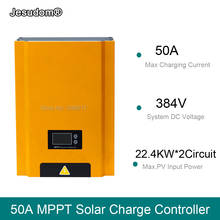 Controlador de carga Solar 50A con pantalla LCD MPPT, cargador de batería para el hogar de 384V PV, regulador de cargador de Panel de celda Solar con carga 2024 - compra barato