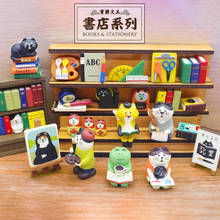 Librería en miniatura japonesa, Serie de gatos, cabujón de resina, adorno de jardín de hadas, artesanías DIY, accesorios de decoración del hogar, regalo para niños 2024 - compra barato