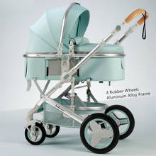 Belecoo легкий Роскошные Детские коляски 3 в 1 Портативный Высокая Ландшафтная реверсивная коляска мама и папа розовый коляска для путешествий 2024 - купить недорого