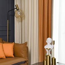 Cortinas de luxo moderno para sala estar quarto alta sombreamento grosso cortina splicing cortinas sólida janela tratamento decoração 2024 - compre barato