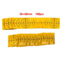 100PCS YELLOW REFLECTOR SHEET 60X60MM REFLECTIVE TARGET FOR TOTAL STATIONS 2024 - buy cheap