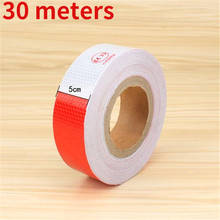 30 Meters Reflective Tape Red and White Reflective Strip Body Tape Stick Car Road Traffic Night Luminous Safety Pvc Warning Tape 2024 - buy cheap