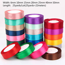 (25 Yards/roll) Silk Satin Ribbons Gift Wrapping Decoration Christmas Ribbons DIY Handmade Supplies Ribbon 6/10/15/20/25/40/50mm 2024 - buy cheap