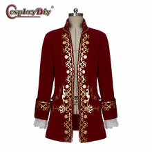 Traje de chaqueta militar real para hombre del siglo 18, esmoquin Colonial, abrigo de Rick, capa de George DC 2024 - compra barato