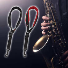 Cb widen saxofone macio e confortável, cinta de pescoço ajustável, suporte de saxofone para alto tenor baritone soprano sax com gancho durável 2024 - compre barato
